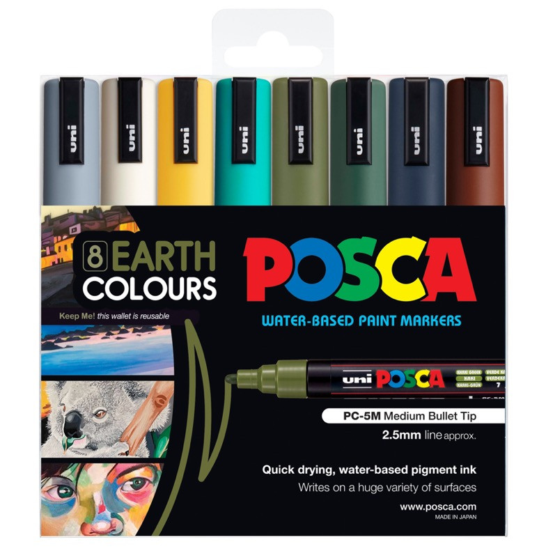 Jerry's Artarama Posca Acrylic Paint Marker Set Pc 5m Are