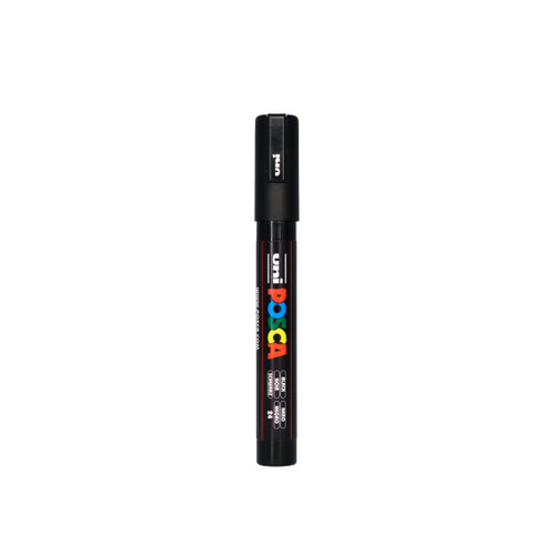 Uni-Ball POSCA PC-5M Paint Marker Art Pens - 1.8-2.5mm – Black, White, Deep  Grey - Pack of 3