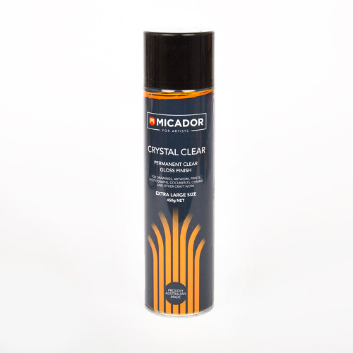 Micador PCA025 Spray Crystal Clear Permanent Gloss Acrylic 450g