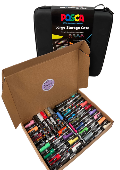 PoscART POSCA Large Storage Case Kit Including A Set Of 60 Markers