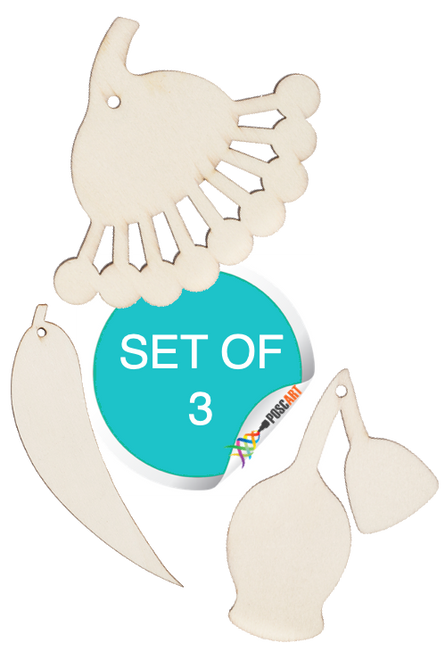 Blank Wooden Australian Gum Hangers - Set of 3 (WP203) | PoscART