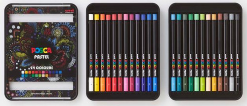 Uniball POSCA PC-3M (PC3MSC8C) Soft Pastel Colours In A Pack Kit Of 8 Paint  Marker Pens