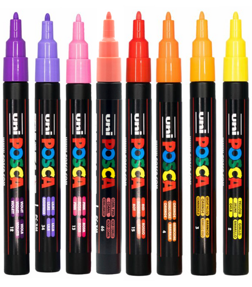 Set posca 15 colores 5M y 3M