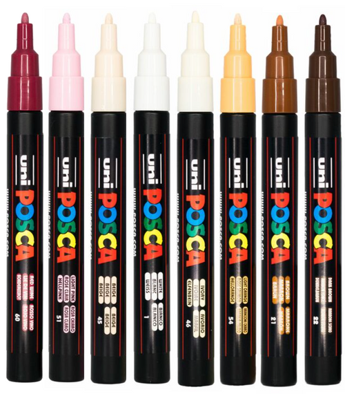 Uni Posca Paint Marker Art Pen Posca Case Set of 54 Assorted Colours