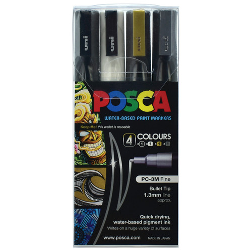 POSCA PC-17K Art Paint Marker Pens Pack of 3 XXL Chisel Tip Nib