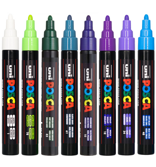 Posca Pen Paint Marker PC-5M and PC-7M Assorted Colours Set of 12