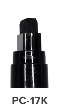 POSCA PC-17K Paint Marker close-up, featuring extra-large 15mm rectangular tip for bold strokes.