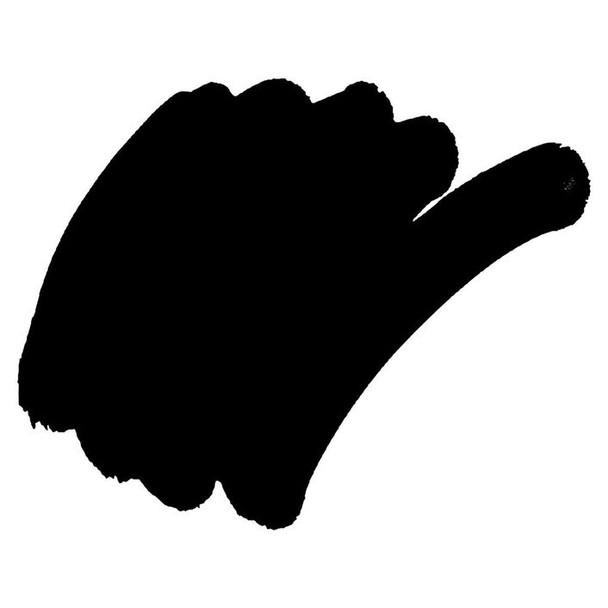 Black paint stroke created by POSCA MOP’R marker with drippy foam texture