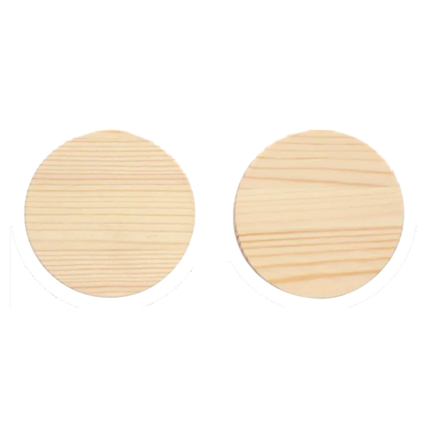 DIY Round Wooden Coasters – Perfect for Painting, Engraving & Custom Creative Projects (Set of 2) (UMWCST02) | POSCART