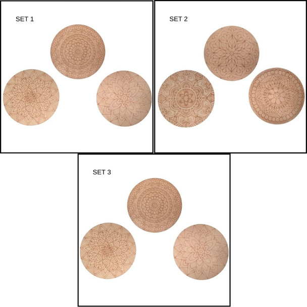 DIY Wooden Mandala Painting Kit Discs | Set of 3 | PoscART
