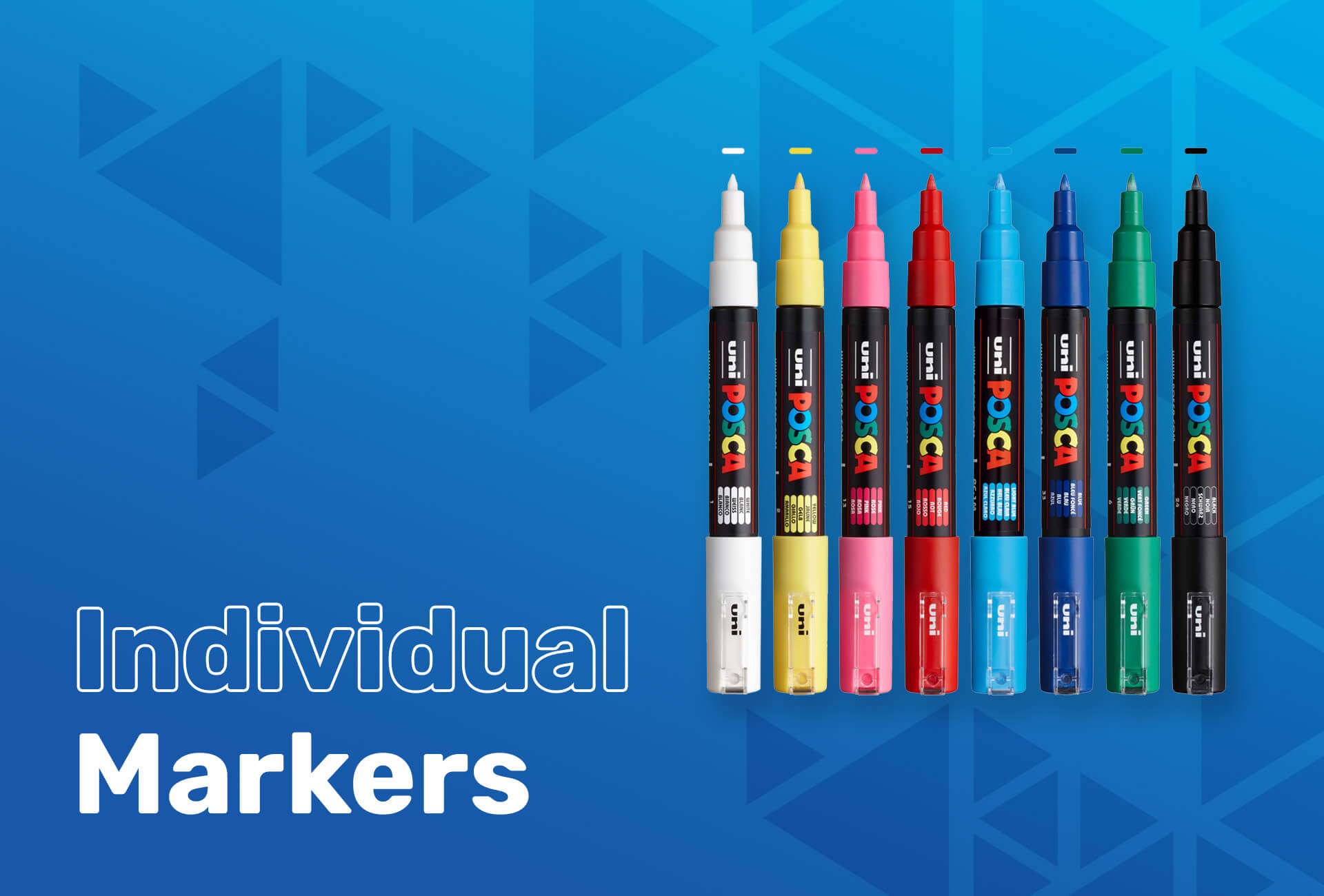 POSCA Pc-1mr 18 Pen Set - Featuring 2 Limited Edition Pastel