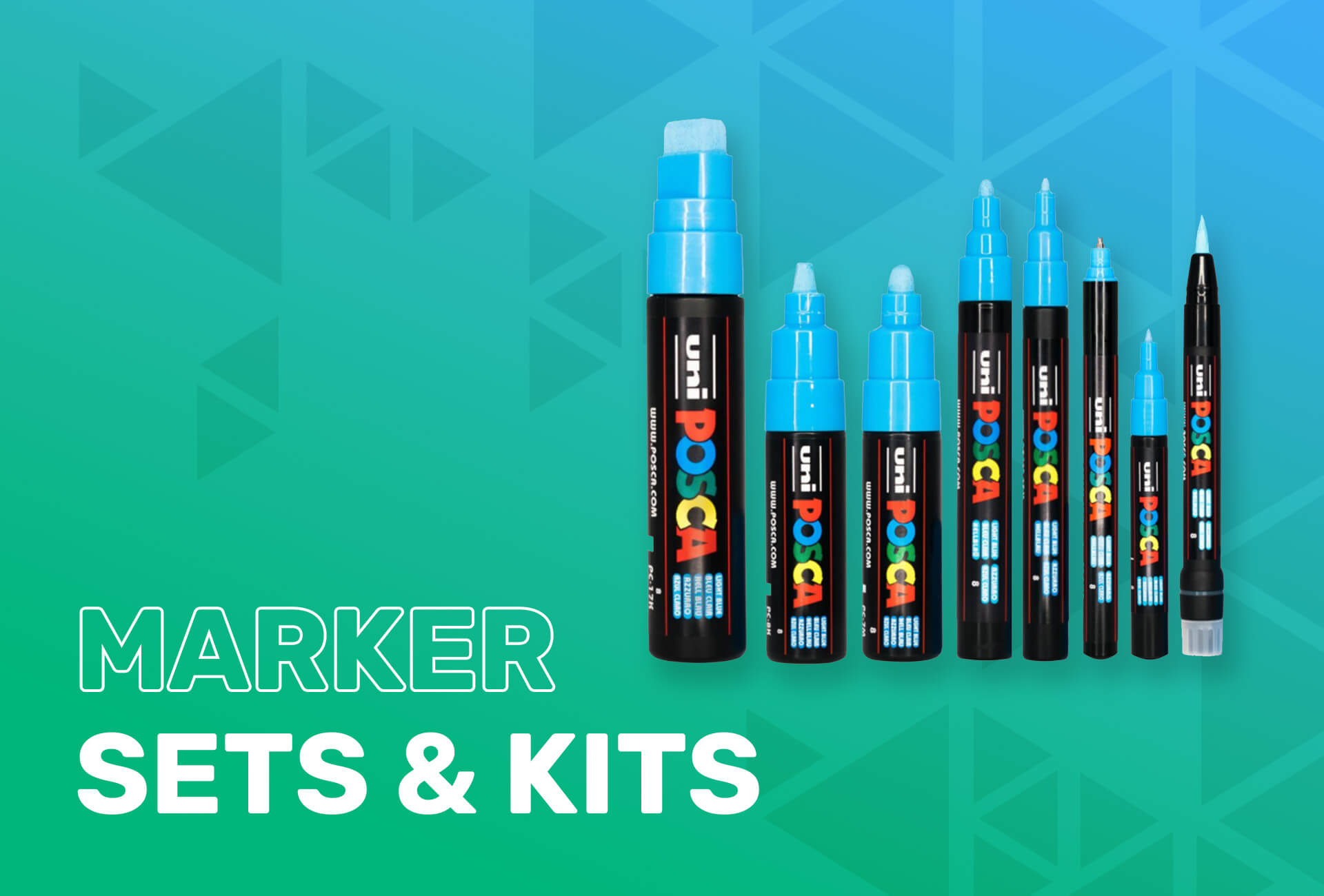 POSCA Pc-1mr 18 Pen Set - Featuring 2 Limited Edition Pastel