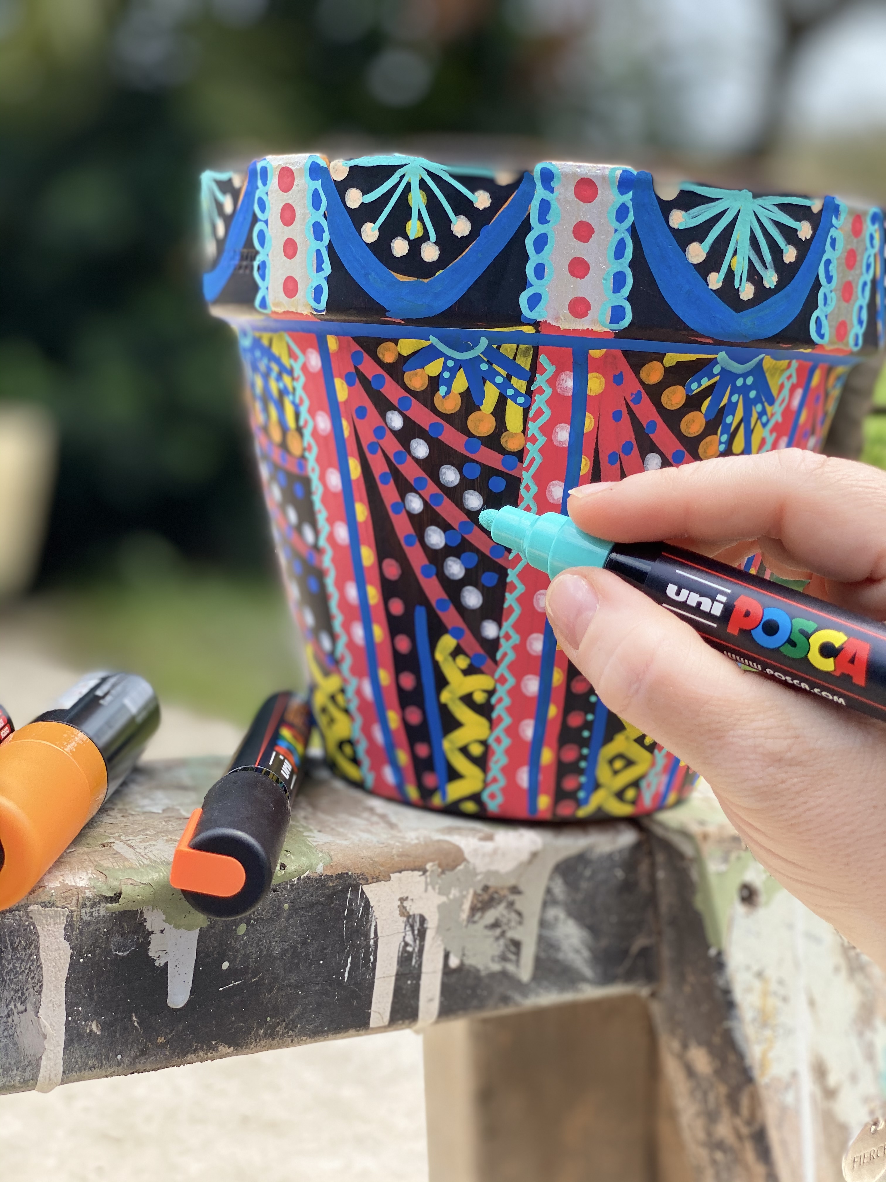 Transform Your Terracotta Planter Pots with Posca Markers - PoscART