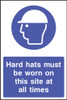 Hard hats must be worn sign