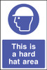 This is a hard hat area sign