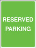 Reserved parking..