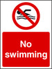 No Swimming Sign