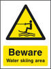 Beware Water skiing area