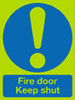 Fire door keep shut sign nite-glo
