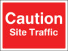 Caution site traffic sign