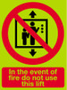 Do not use lift sign photoluminescent