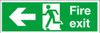 Warehouse Fire exit left sign