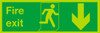 Nite-glo Fire exit Down sign