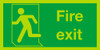 Nite-glo fire exit sign running man left