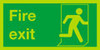 Nite-glo fire exit sign running man right