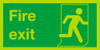 Nite-glo fire exit sign running man right