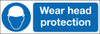 Wear head protection sign