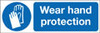 Wear hand protection sign