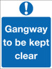 Gangway to be kept clear sign