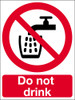 Do not drink sign