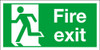 Fire exit left safety sign