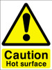 Caution hot surface sign