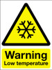 Warning low temperature sign