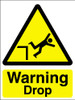 Warning drop sign