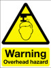 Warning overhead hazard sign