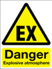 Danger explosive atmosphere sign