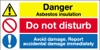 Danger asbestos insulation sign