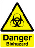 Danger biohazard vinyl sign