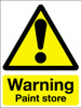 Warning paint store sign