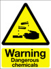 Warning dangerous chemicals sticker