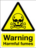 Warning harmful fumes sign