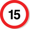 15 mph sign