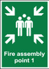 Fire assembly point sign.