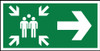 Fire Assembly point Right sign