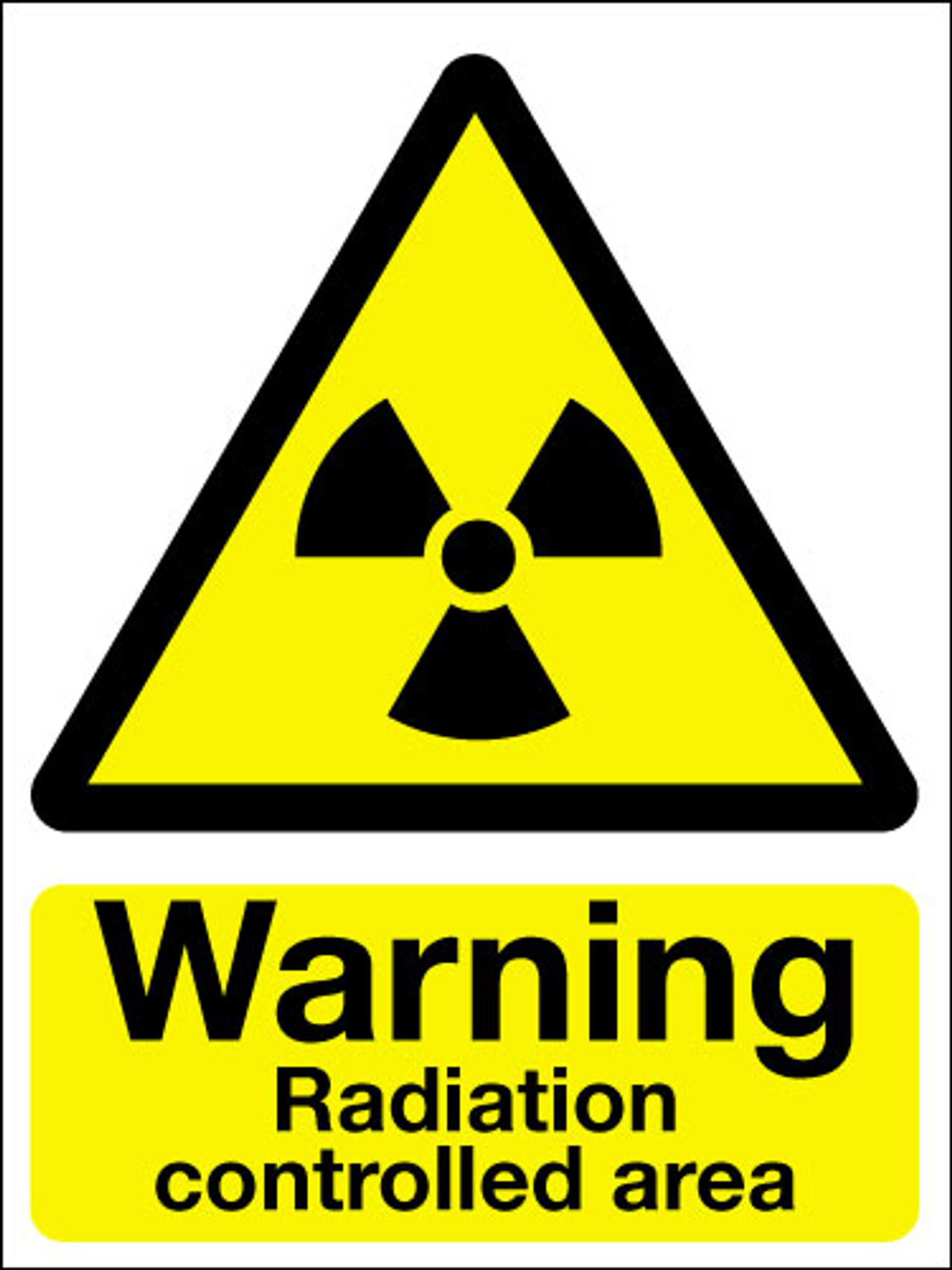 Warning radiation controlled area sign Signs 2 Safety