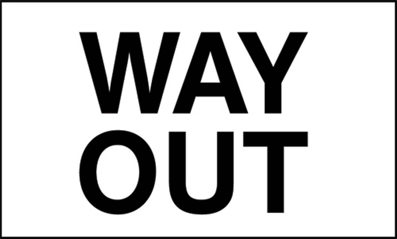 Way out sign